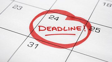 Deadline circled