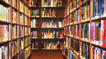 Books in a library